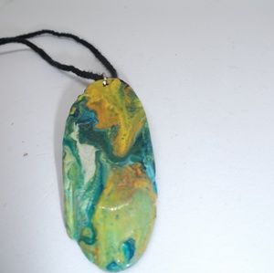 Citrus green Driftwood Necklace